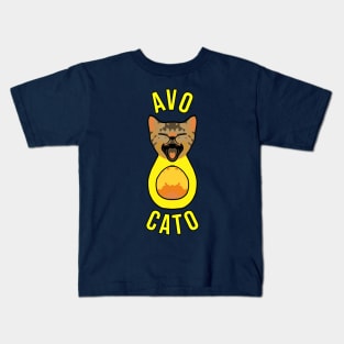 Funny Cat Avocado Kids T-Shirt